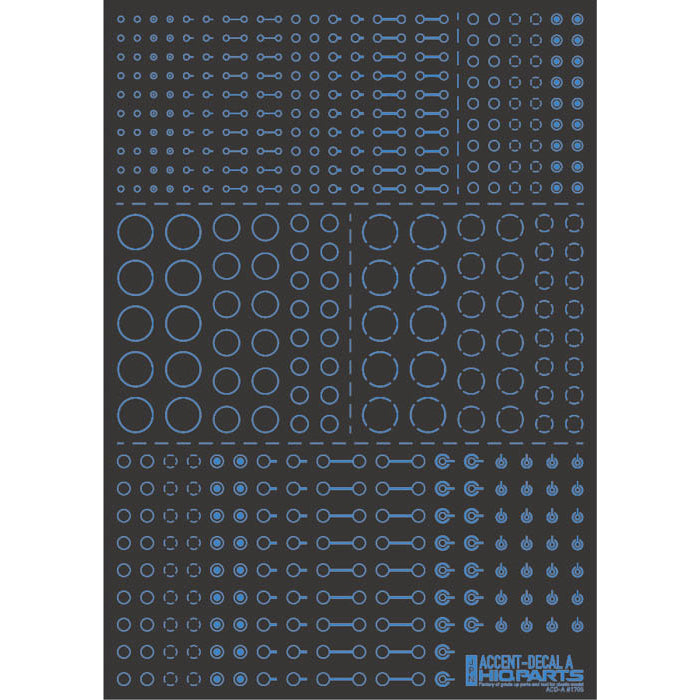 [Clearance] ACD-A-IB Accent Decal A Indigo Blue (1 Sheets)