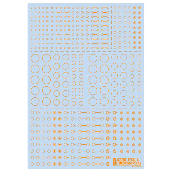 ACD-A-OR Accent Decal A Orange (1 Sheet)