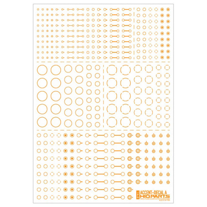 ACD-A-OR Accent Decal A Orange (1 Sheet)