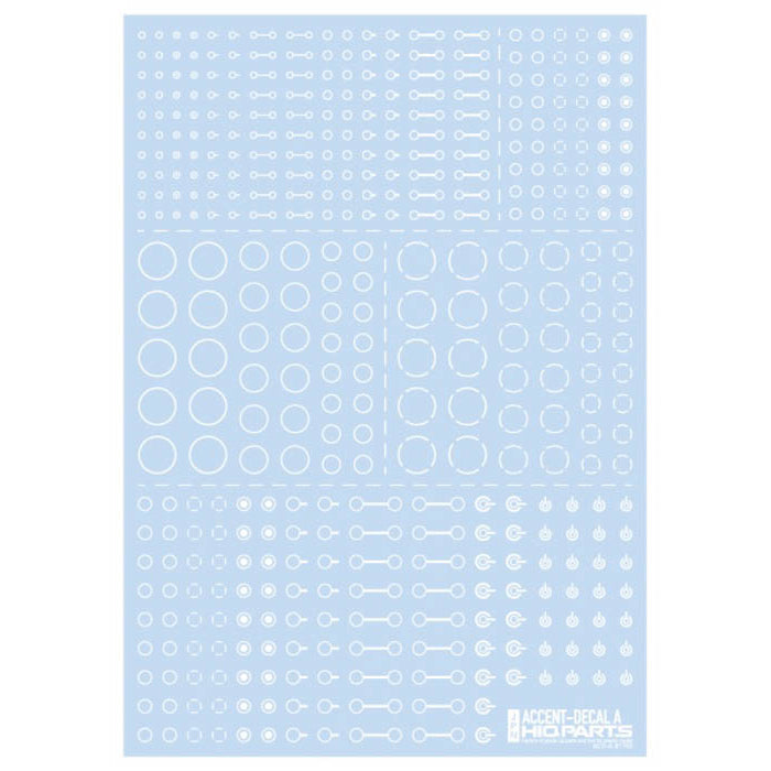 ACD-A-WH Accent Decal A White (1 Sheet)