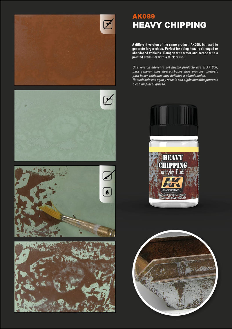 AK089 Heavy Chipping Effects Acrylic Fluid