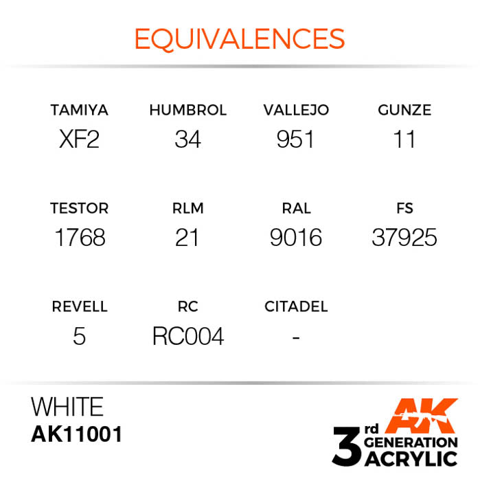 AK11001 Gen-3 White 17ml