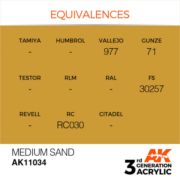 AK11034 Gen-3 Medium Sand 17ml