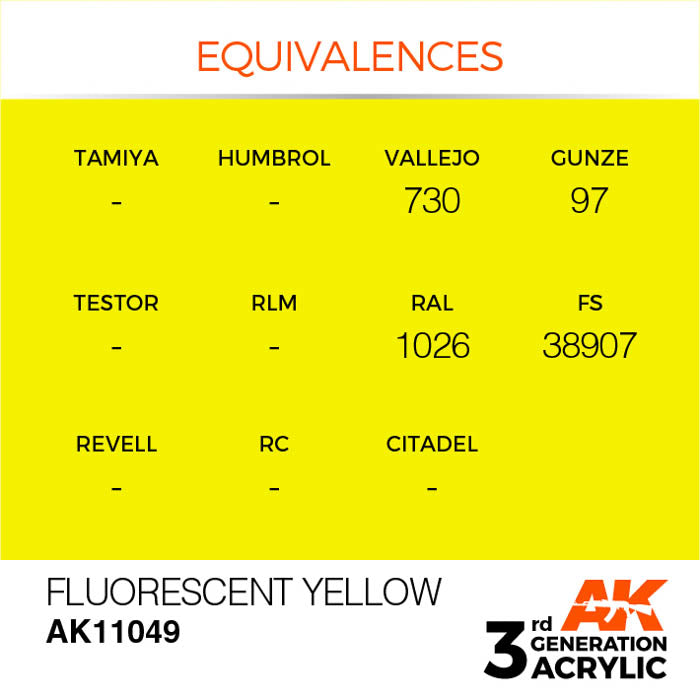 AK11049 Gen-3 Fluorescent Yellow 17ml