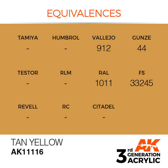 AK11116 Gen-3 Tan Yellow 17ml