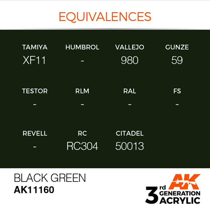 AK11160 Gen-3 Black Green 17ml