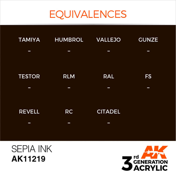 AK11219 Gen-3 Sepia INK 17ml