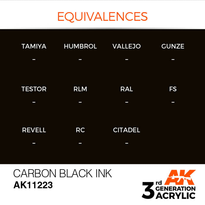 AK11223 Gen-3 Carbon Black INK 17ml