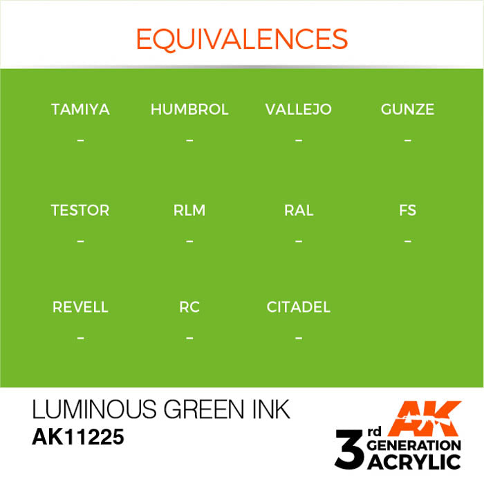 AK11225 Gen-3 Luminous Green INK 17ml