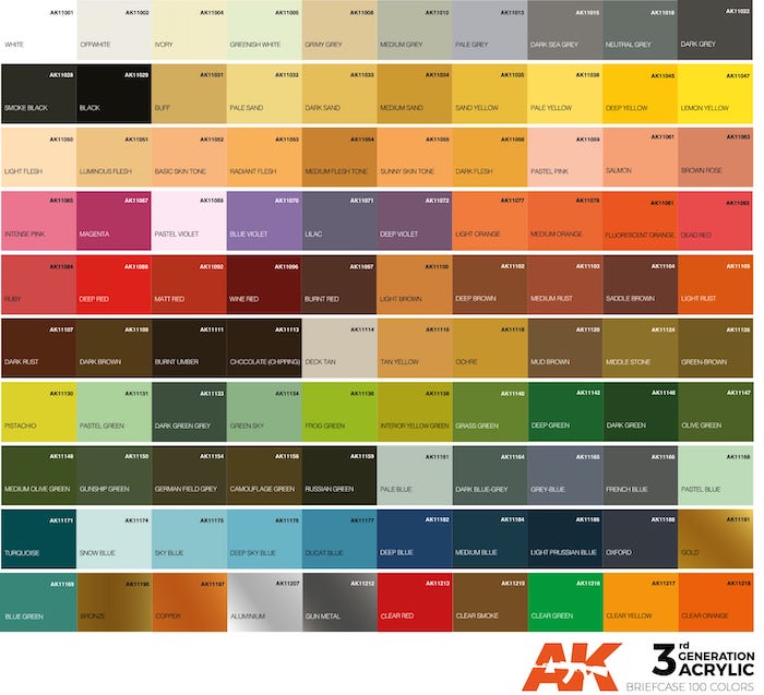 AK11702 Briefcase With 100 Gen 3 Colors