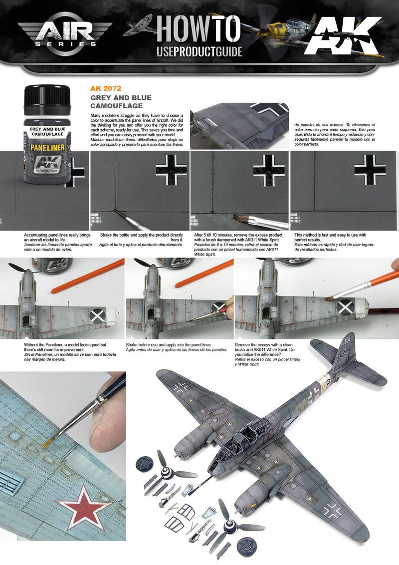 AK2072 Paneliner for grey and blue camouflage