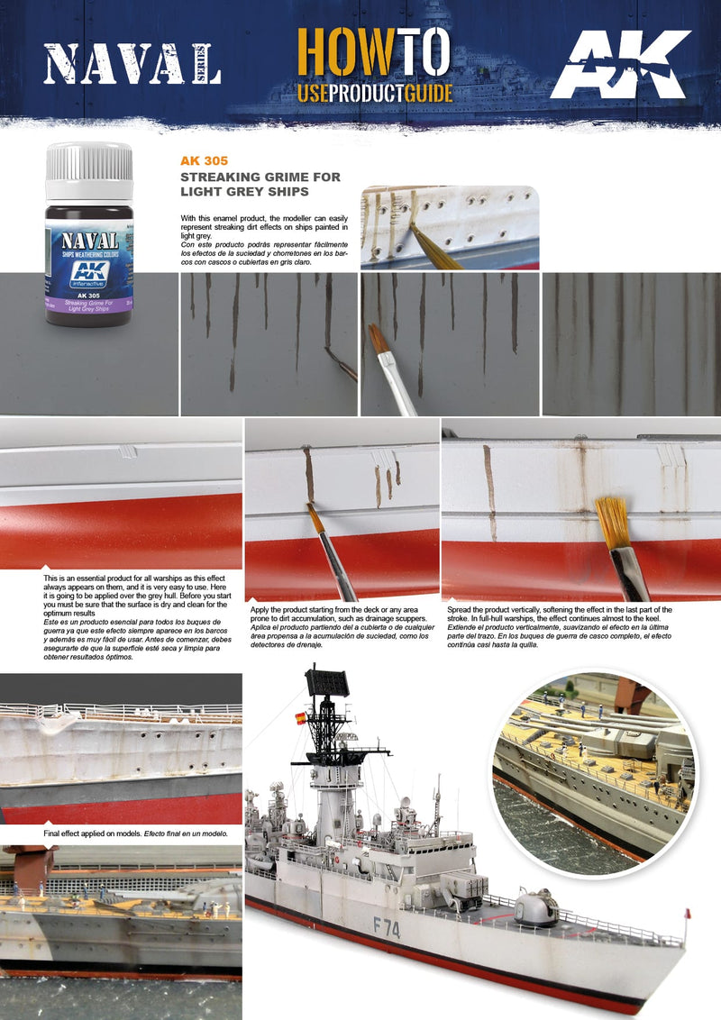 AK305 Streaking Grime For Light Grey Ships