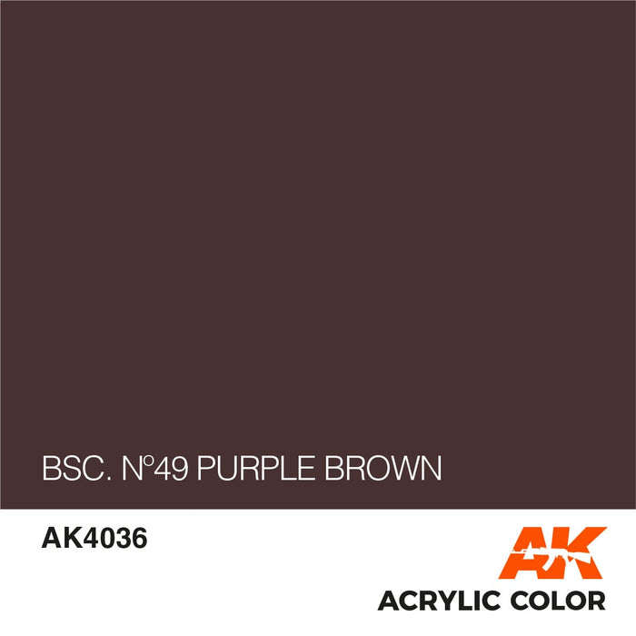 CLEARANCE *  AFV AK4036 BSC. Nº49 Purple brown 17ml