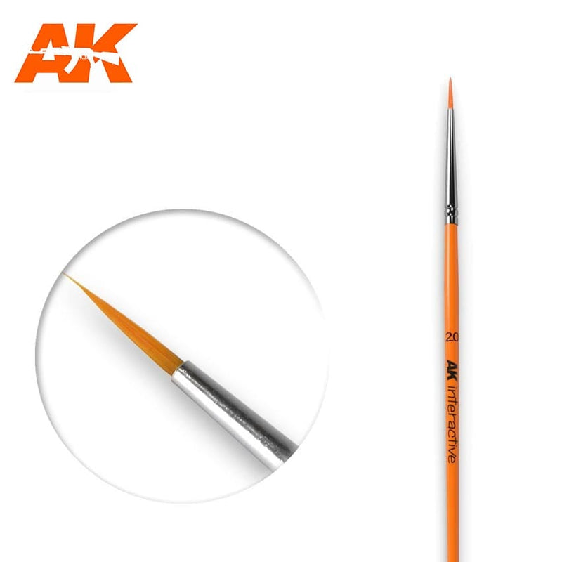 AK602 2/0 Round Brush Synthetic