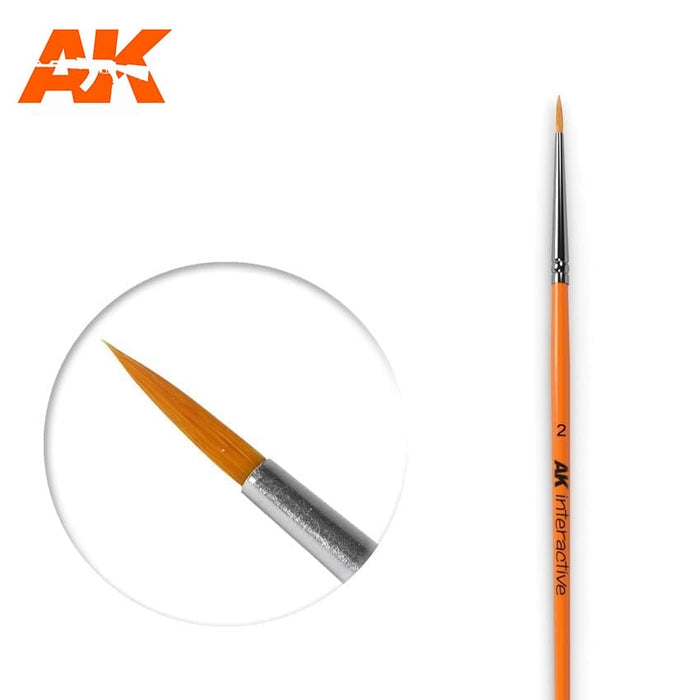 AK604 2 Round Brush Synthetic