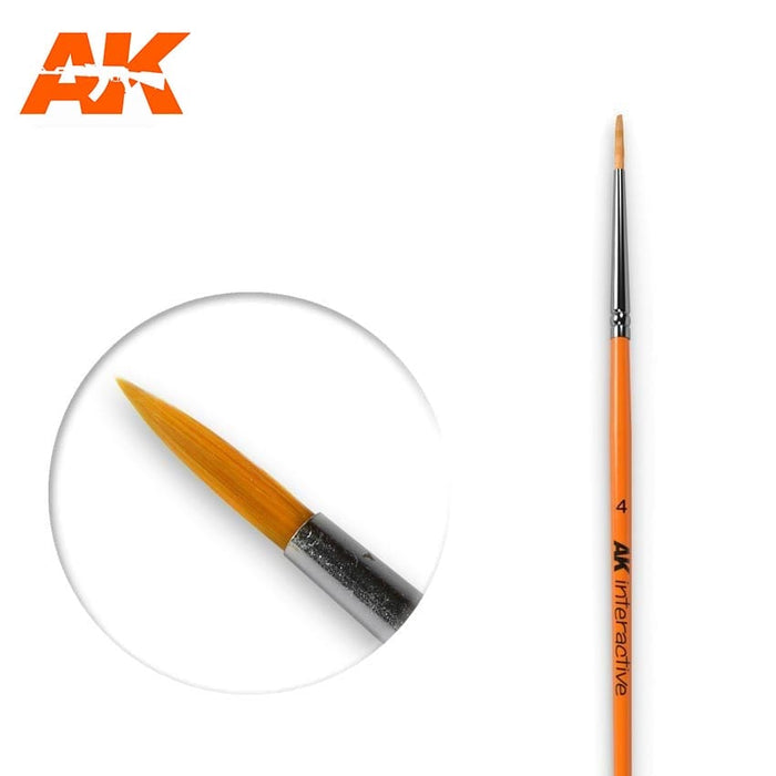 AK605 4 Round Brush Synthetic