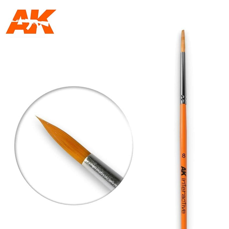AK607 8 Round Brush Synthetic