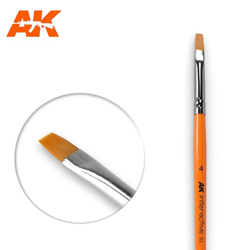 AK610 4 Flat Brush Synthetic