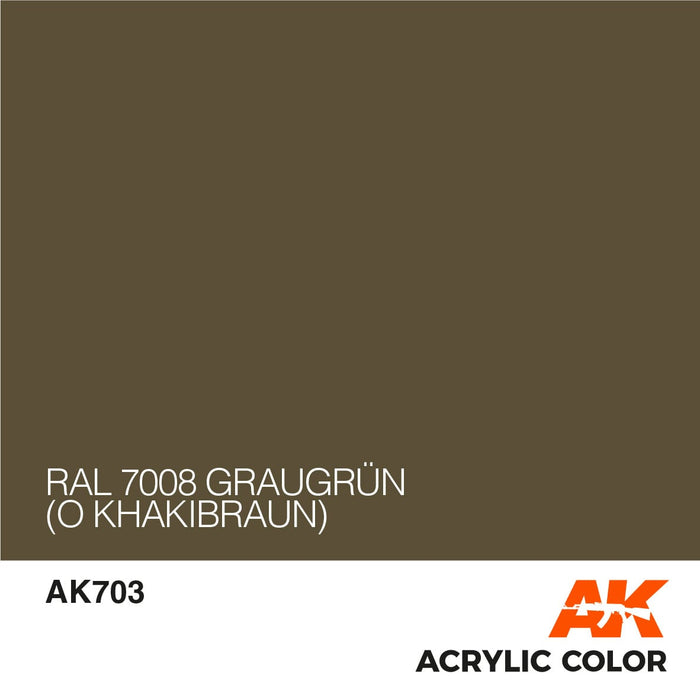 CLEARANCE *  AFV AK703 RAL 7008 Graugrün (o Khakibraun) 17ml