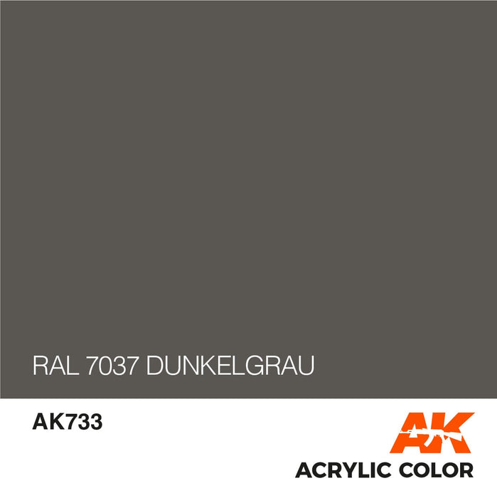 CLEARANCE *  AFV AK733 RAL 7037 Dunkelgrau 17ml