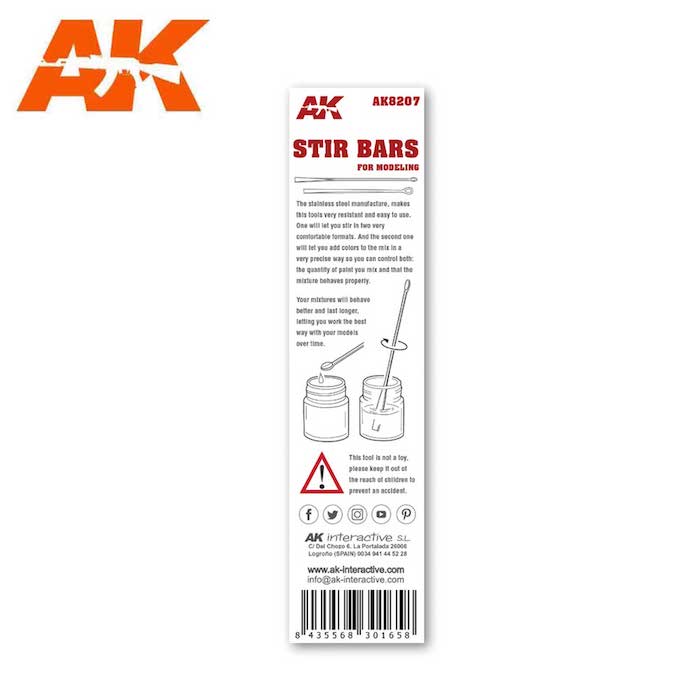 AK8207 AK Interactive Modelling Stirring Bars