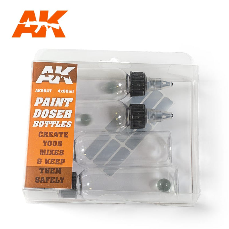 AK9047 Paint Doser Spare Bottles 4x 60ml