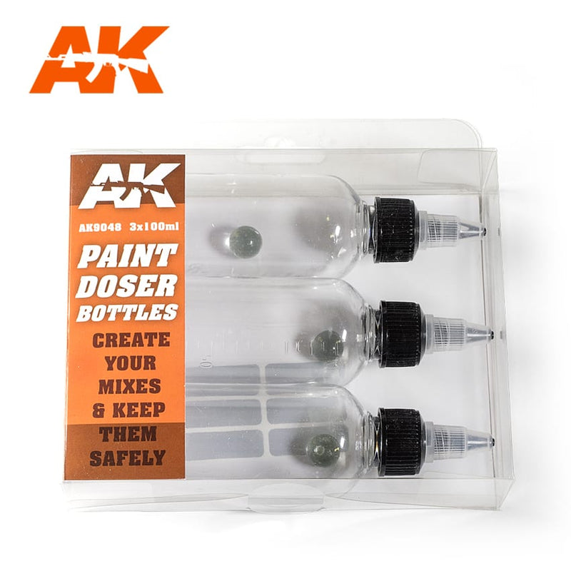 AK9048 Paint Doser Spare Bottles 3x 100ml