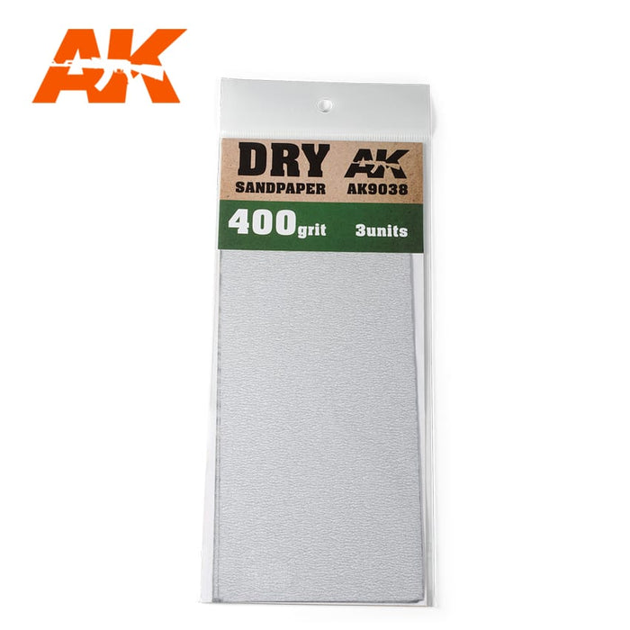 AK Dry 400 Grit Sandpaper (3pc) AK9038