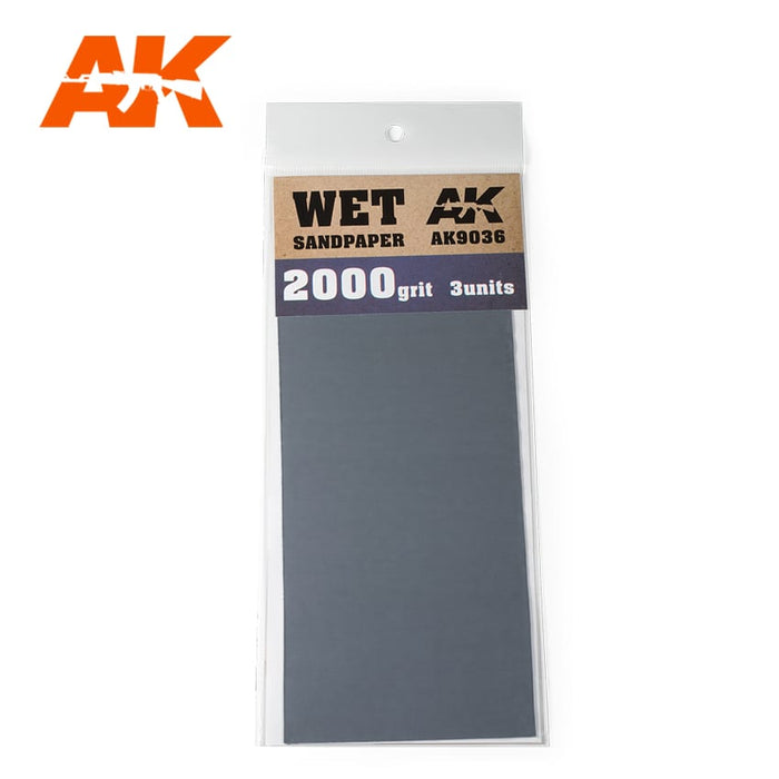 AK Wet 2000 Grit Sandpaper (3pc) AK9036