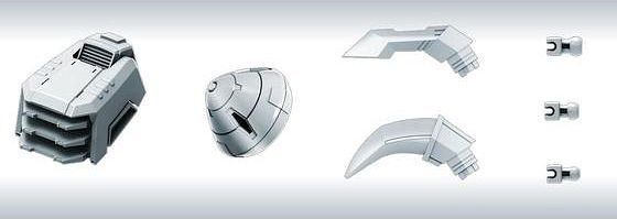Builders Parts - HD 1/144 MS Ground 1 (Iron Metallic)