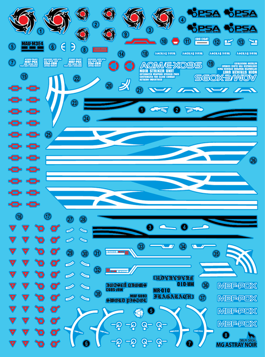 DD MG Astray Noir Holo Water Decal