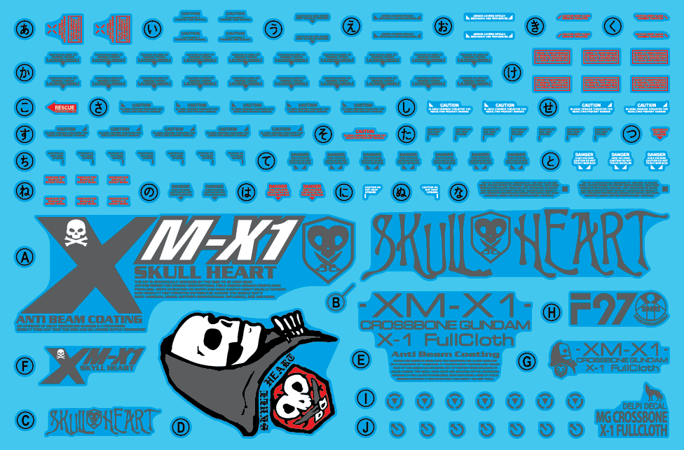 DD MG Crossbone X1 Fullcloth Water Decal