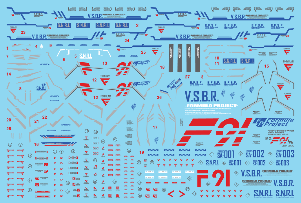 DD MG F91 Holo Water Decal