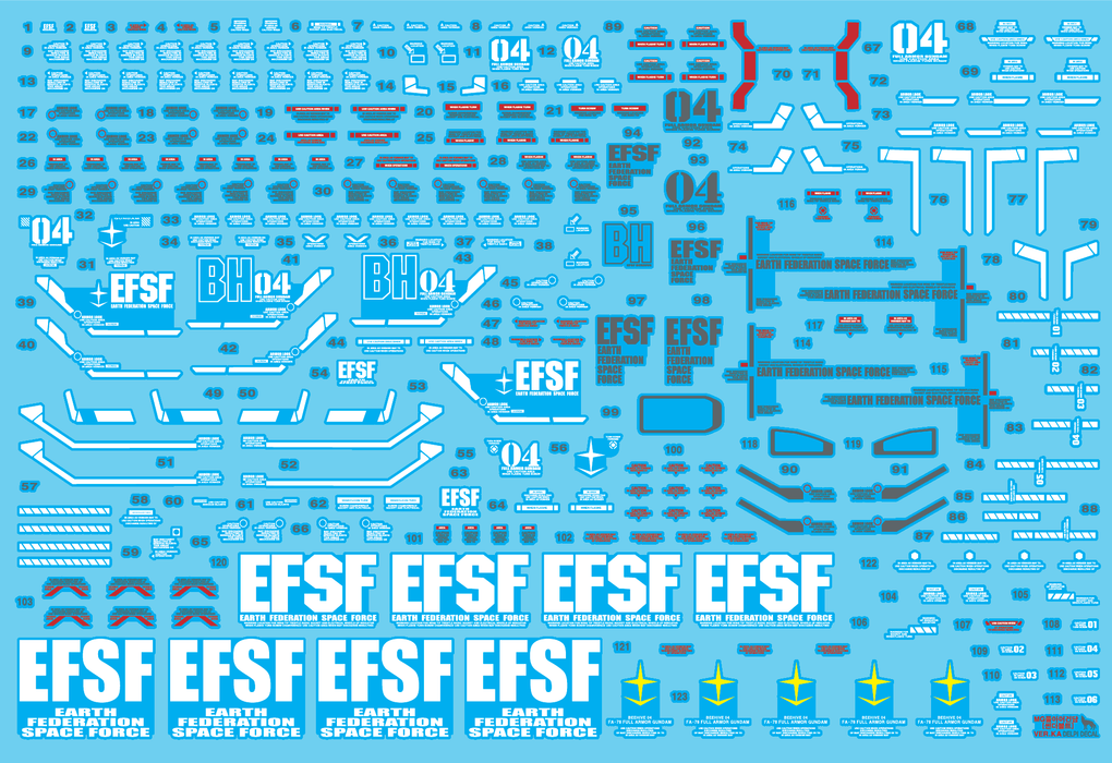 DD MG FA-78 Fullarmor Thunderbolt Ver.Ka Holo Water Decal