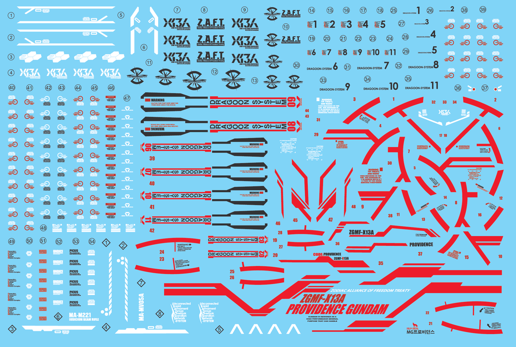 DD MG Providence Water Decal ( Red )