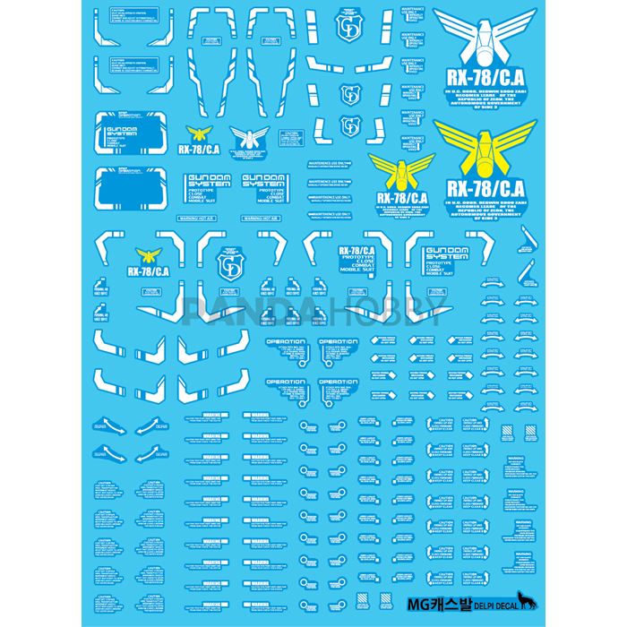 Delpi Decal MG RX-78/C.A Casval's Water Decal