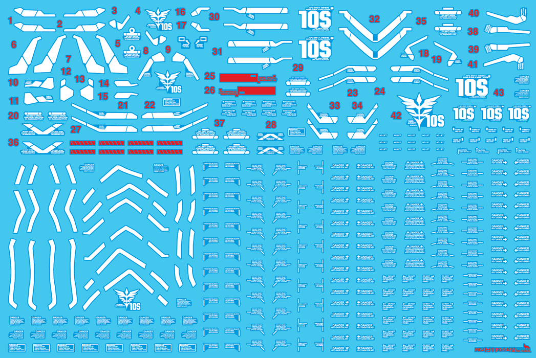 DD MG Sinanju Luminous Water Decal