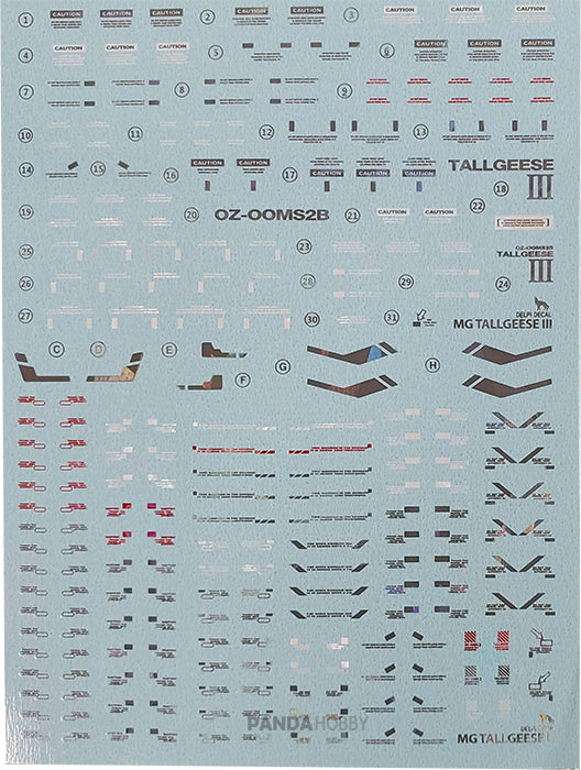 DD MG Tallgeese 3 Holo Water Decal