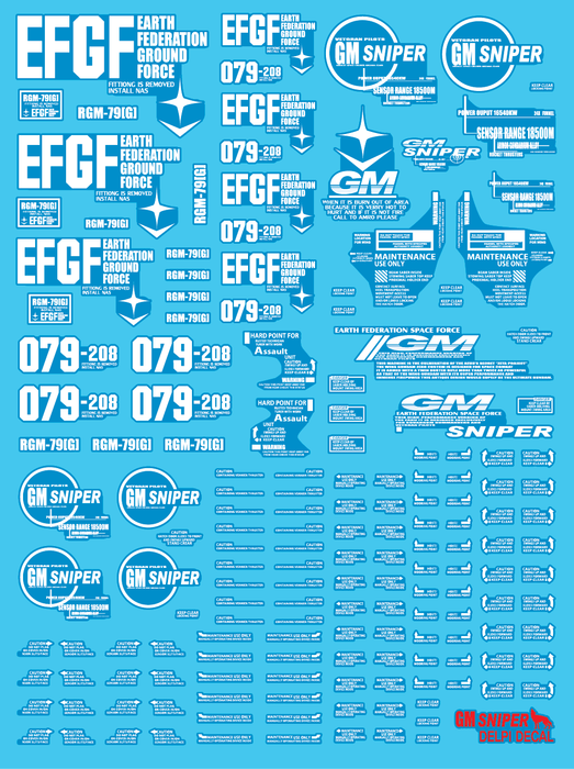 DD MG [G] Gm Sniper Luminous Water Decal