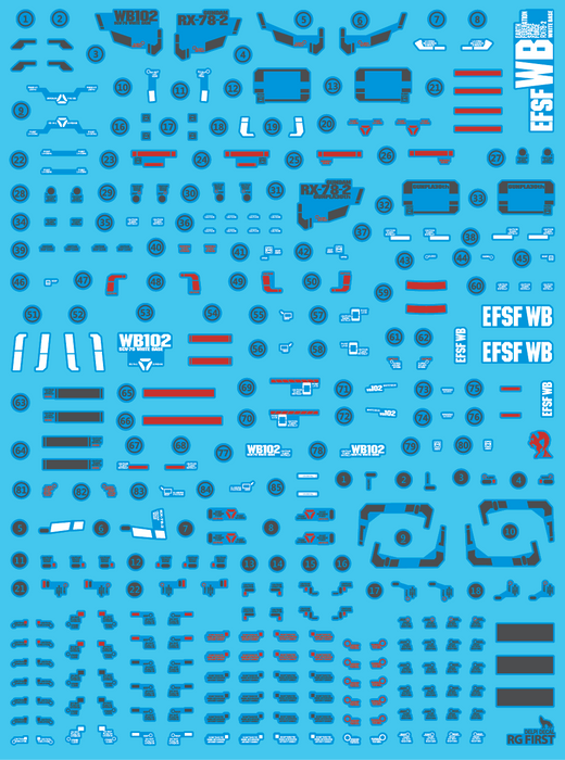 DD RG RX-78-2 First Water Decal