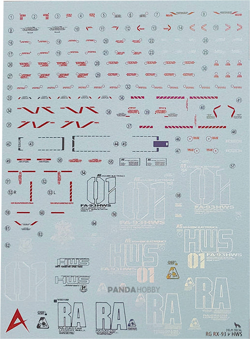 DD RG RX-93 Nu HWS Holo Water Decal