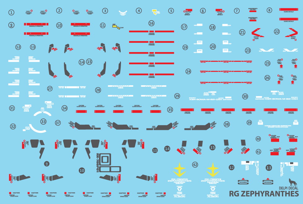 DD RG Rx-78 GP01 Zephyranthes Water Decal