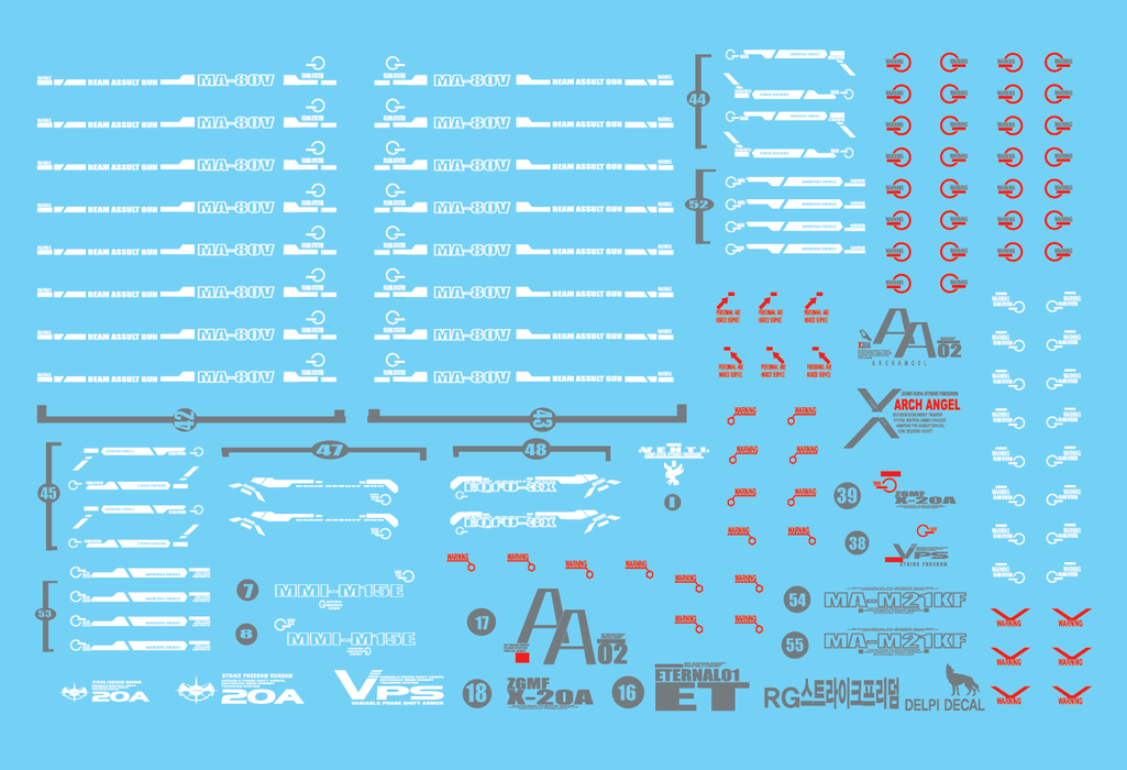 DD RG Strike Freedom Water Decal