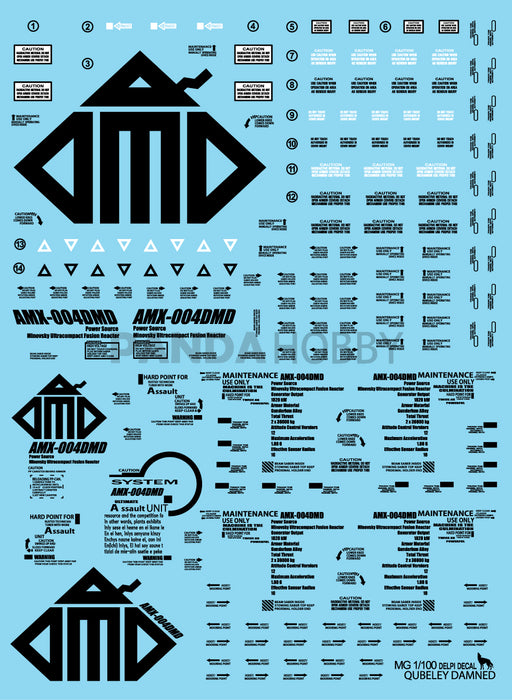 Delpi Decal MG Qubeley Damned Water Decal