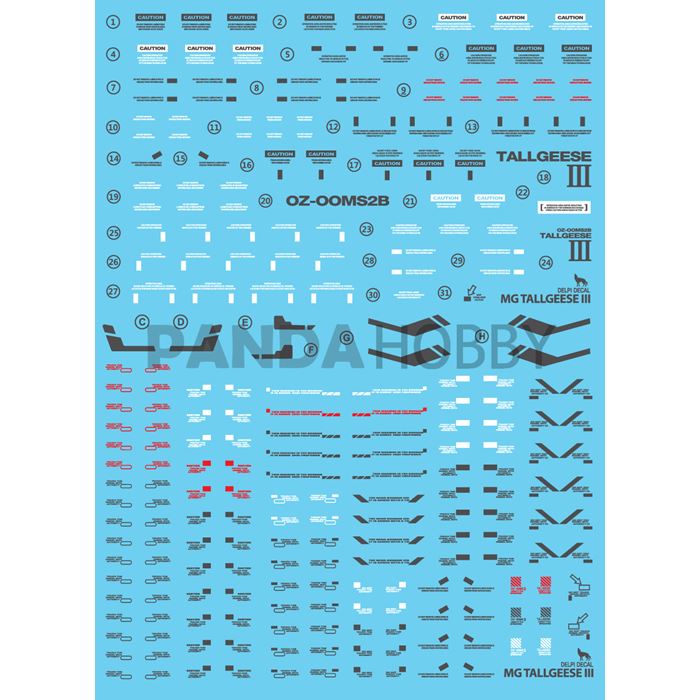 Delpi Decal MG Tallgeese-III Water Decal 