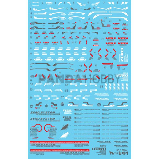 Delpi Decal MG Wing Gundam Zero Custom Water Decal 