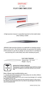 Dspiae AT-TZ02 Flat End HG Angled Tweezers