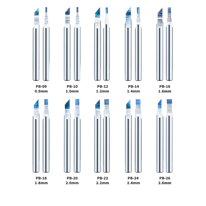 Dspiae PB Tungsten Steel Push Broach (0.1mm to 3.0mm)
