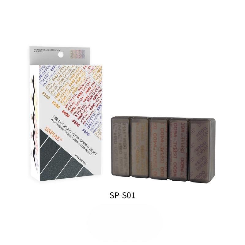 Dspiae SP-S01 Pre-Cut Self Adhesive Sandpaper Set #180~800