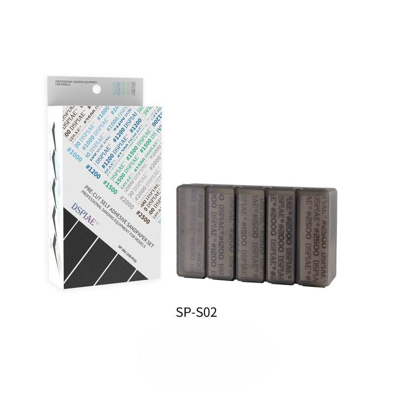 Dspiae SP-S02 Pre-Cut Self Adhesive Sandpaper Set #1000~2500